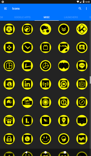 Oreo Yellow Icon Pack P2 - Image screenshot of android app