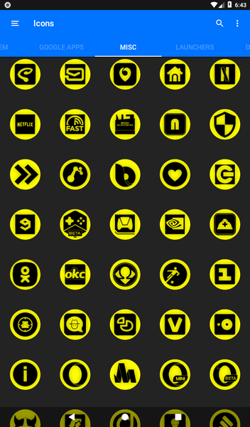 Oreo Yellow Icon Pack P2 - Image screenshot of android app