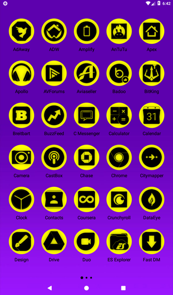 Oreo Yellow Icon Pack P2 - Image screenshot of android app