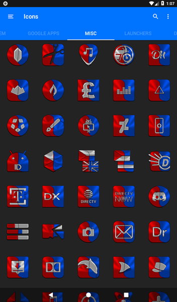 Red and Blue Icon Pack - عکس برنامه موبایلی اندروید