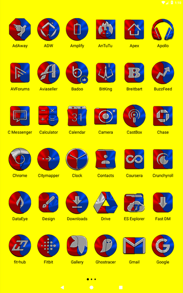 Red and Blue Icon Pack - عکس برنامه موبایلی اندروید