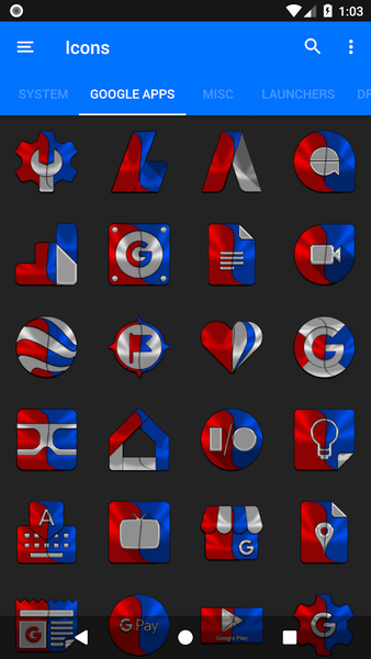 Red and Blue Icon Pack - عکس برنامه موبایلی اندروید