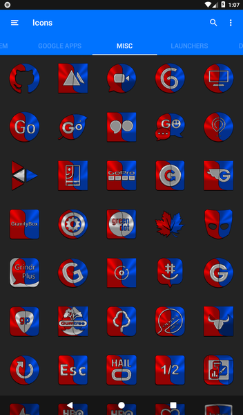 Red and Blue Icon Pack - عکس برنامه موبایلی اندروید