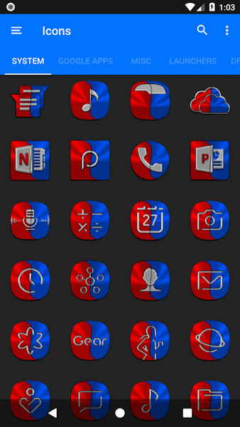 Red and Blue Icon Pack - عکس برنامه موبایلی اندروید