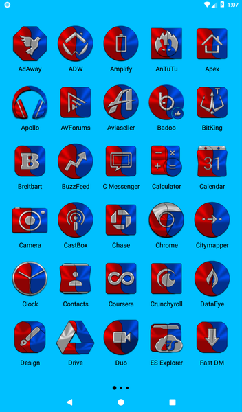 Red and Blue Icon Pack - عکس برنامه موبایلی اندروید