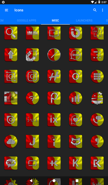 Red and Yellow Icon Pack - Image screenshot of android app