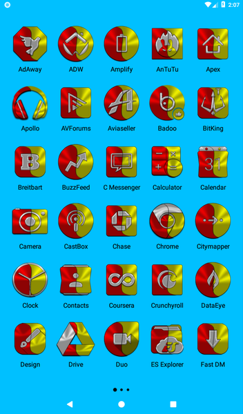 Red and Yellow Icon Pack - Image screenshot of android app