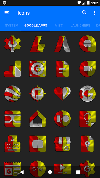 Red and Yellow Icon Pack - Image screenshot of android app