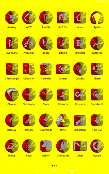 Red and Yellow Icon Pack - Image screenshot of android app