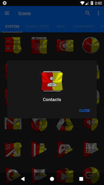 Red and Yellow Icon Pack - Image screenshot of android app