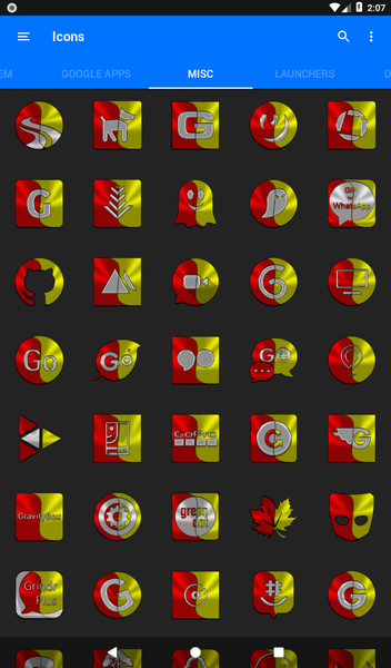 Red and Yellow Icon Pack - Image screenshot of android app