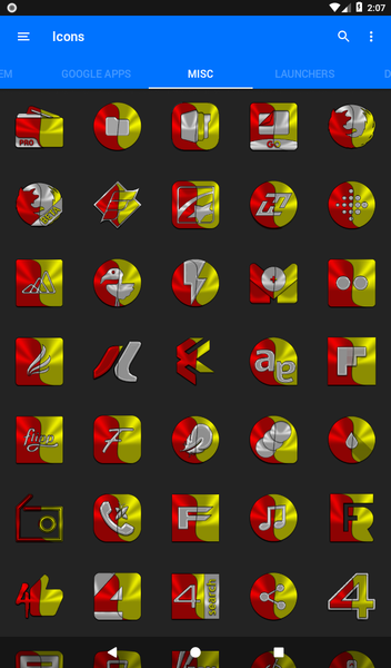 Red and Yellow Icon Pack - Image screenshot of android app