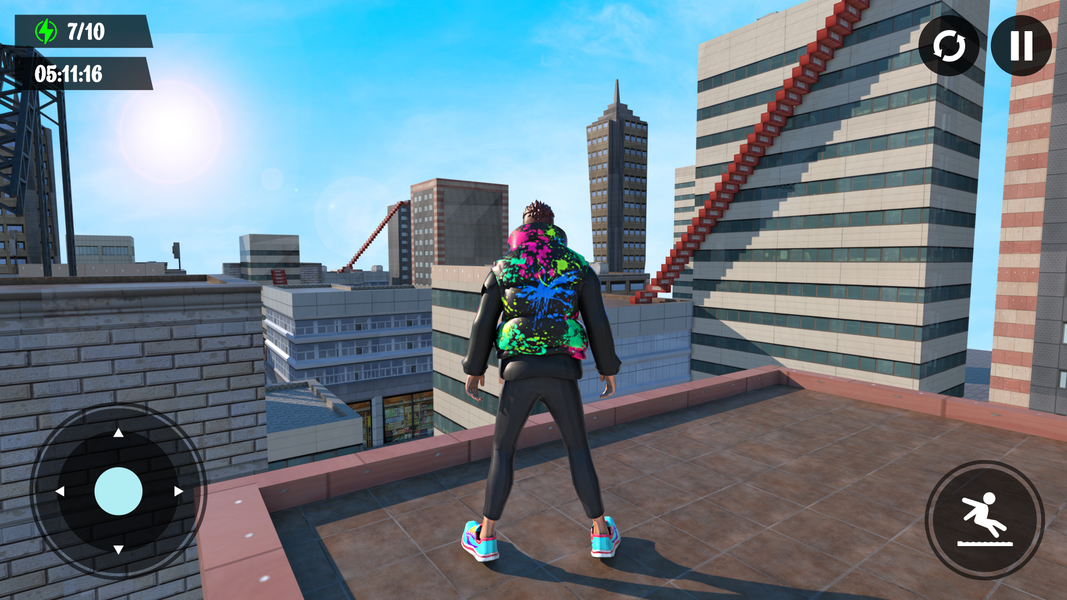 Rooftop Runner Go Up Parkour - Gameplay image of android game