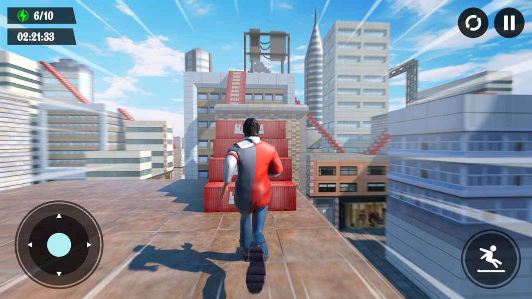 Rooftop Runner Go Up Parkour - Gameplay image of android game
