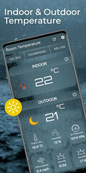 Room Temperature Thermometer - Image screenshot of android app