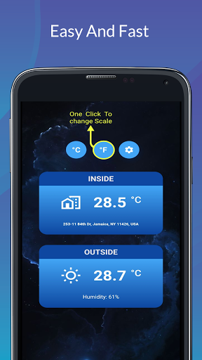 Room Temperature Thermometer - Image screenshot of android app