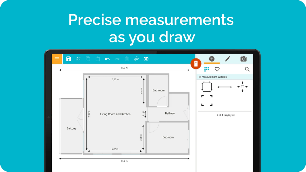 RoomSketcher for Tablets - عکس برنامه موبایلی اندروید