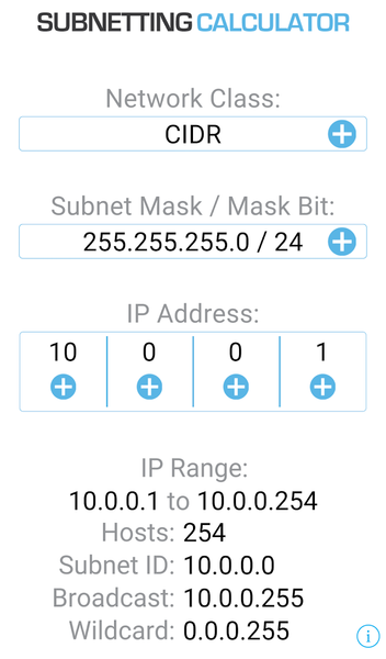 Subnetting Calculator - عکس برنامه موبایلی اندروید