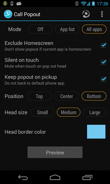 Call Popout - Image screenshot of android app