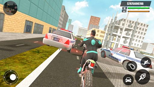 Green Rope Hero Crime City Games – Gangstar Crime - Image screenshot of android app