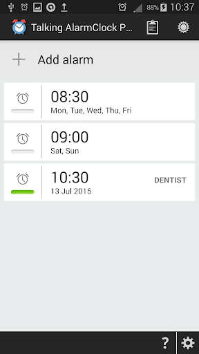 Talking Alarm Clock Pro  Free - Image screenshot of android app
