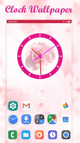 Rose Clock Live Rose Wallpaper - Image screenshot of android app