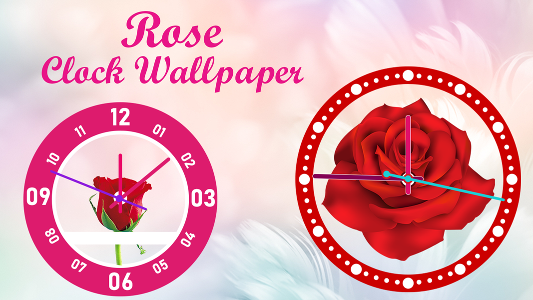 Rose Clock Live Rose Wallpaper - Image screenshot of android app