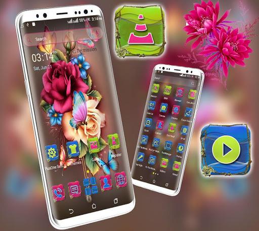 Rose Butterfly Launcher Theme - عکس برنامه موبایلی اندروید