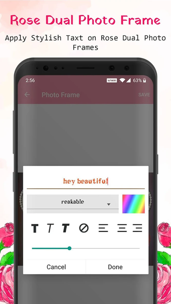 Rose Dual Photo Frame - عکس برنامه موبایلی اندروید