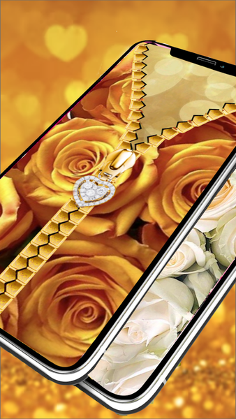 Rose Heart Zipper Lock Screen - عکس برنامه موبایلی اندروید