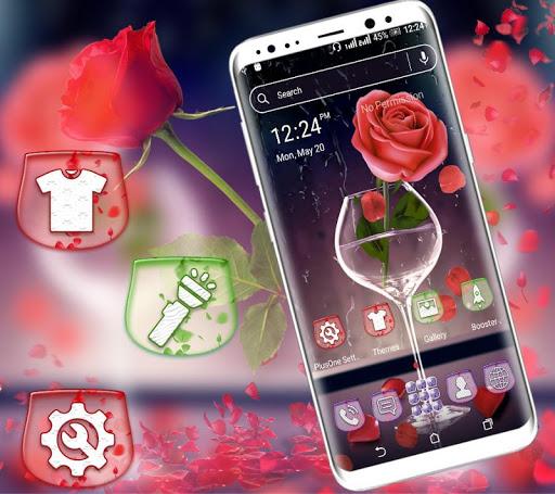 Rose in Glass Launcher Theme - عکس برنامه موبایلی اندروید