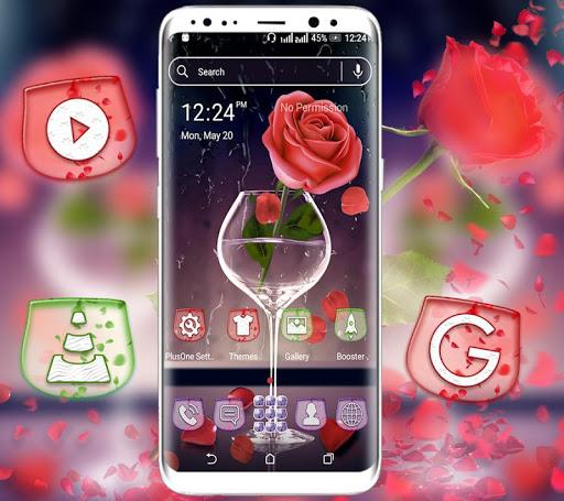 Rose in Glass Launcher Theme - Image screenshot of android app