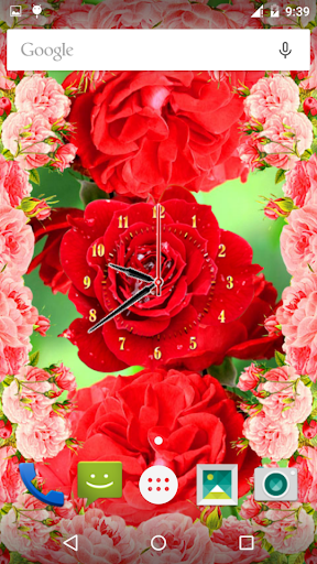 Rose Flower Clock - عکس برنامه موبایلی اندروید