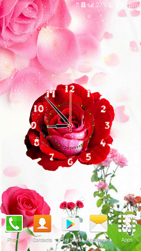 Rose Flower Clock - عکس برنامه موبایلی اندروید