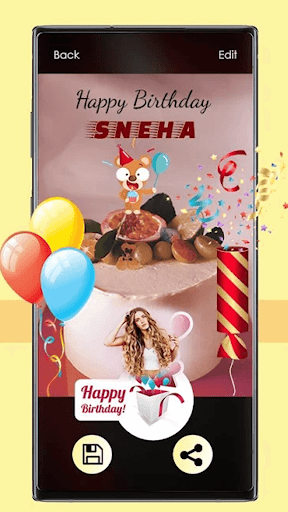 Name photo on birthday cake - عکس برنامه موبایلی اندروید