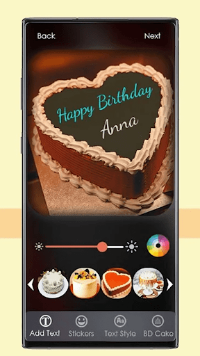 Name photo on birthday cake - عکس برنامه موبایلی اندروید
