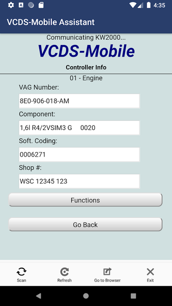 VCDS-Mobile Assistant - عکس برنامه موبایلی اندروید