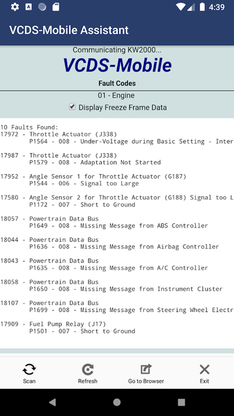 VCDS-Mobile Assistant - عکس برنامه موبایلی اندروید