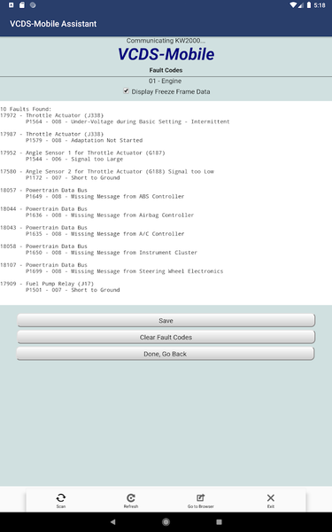VCDS-Mobile Assistant - عکس برنامه موبایلی اندروید
