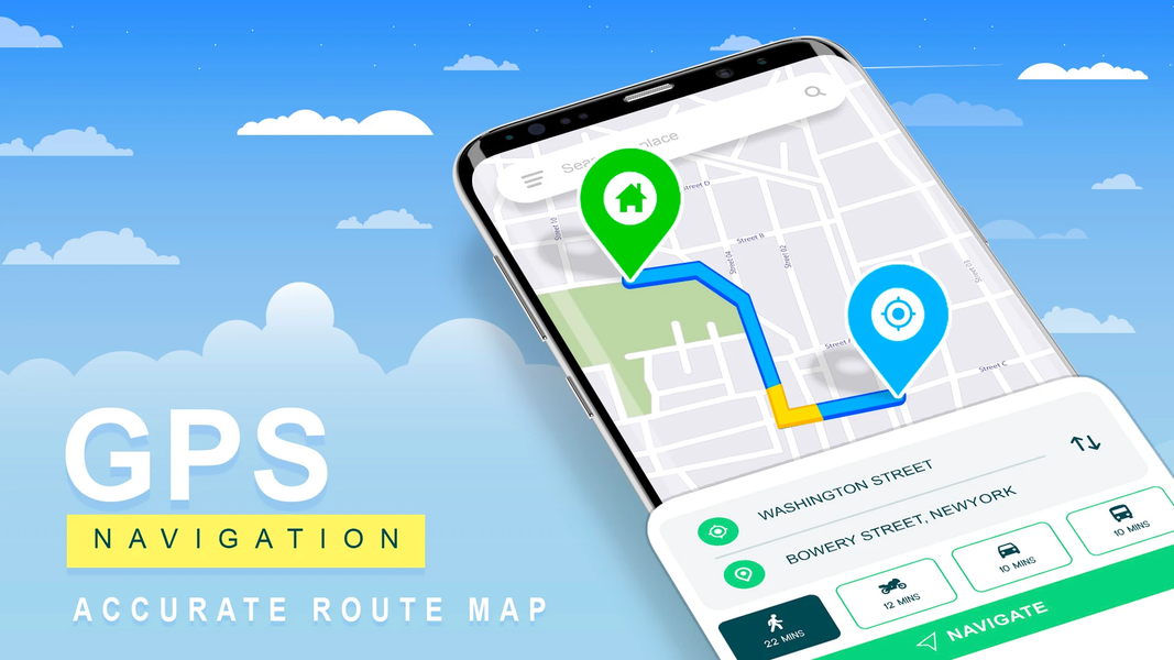 GPS Navigation Route Finder - عکس برنامه موبایلی اندروید