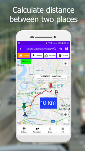 Maps Distance Calculator - Image screenshot of android app