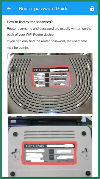Router Admin Setup - Passwords - Image screenshot of android app