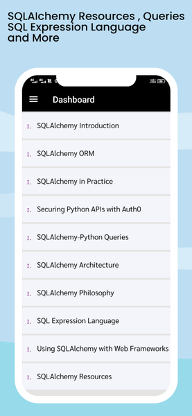 Learn SQLAlchemy- Python Query - عکس برنامه موبایلی اندروید