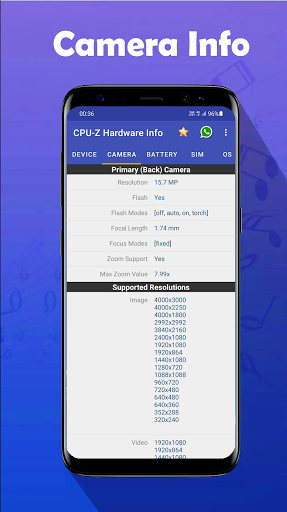 CPU Device & Hardware Info - عکس برنامه موبایلی اندروید
