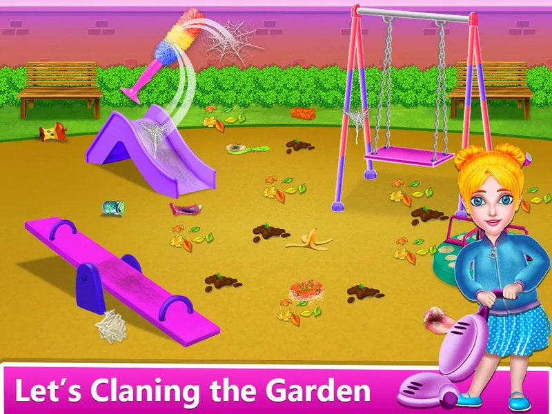 Big House Cleaning Girls Games - Image screenshot of android app