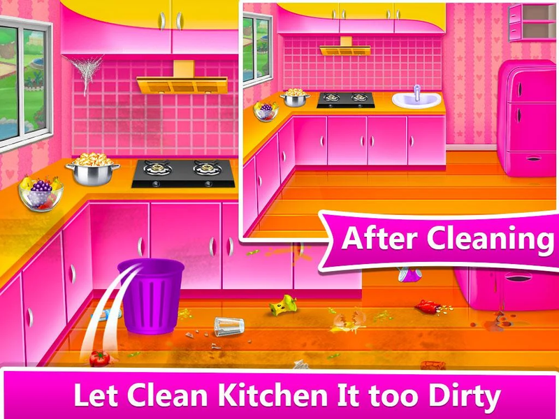 Big House Cleaning Girls Games - Image screenshot of android app