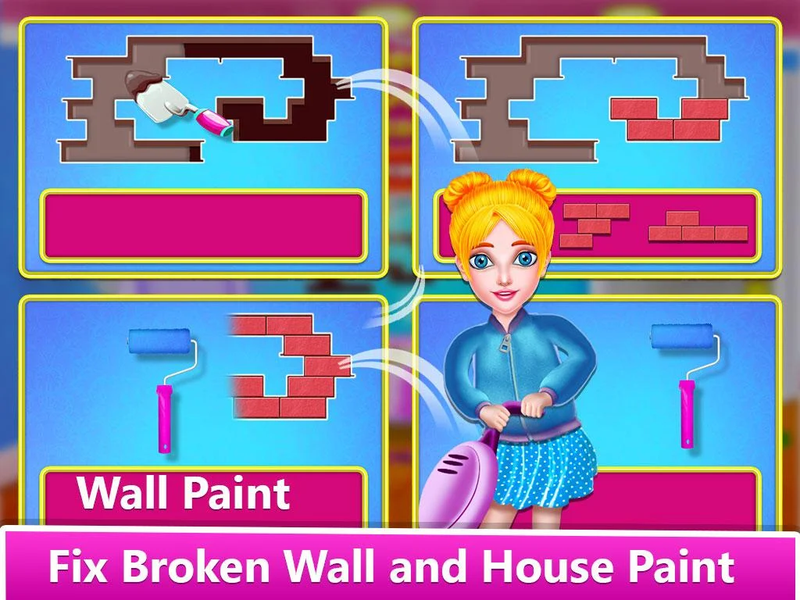 Big House Cleaning Girls Games - Image screenshot of android app