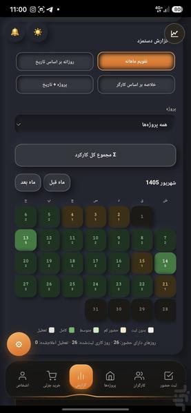 دفتر حضور و غیاب روژینا - عکس برنامه موبایلی اندروید