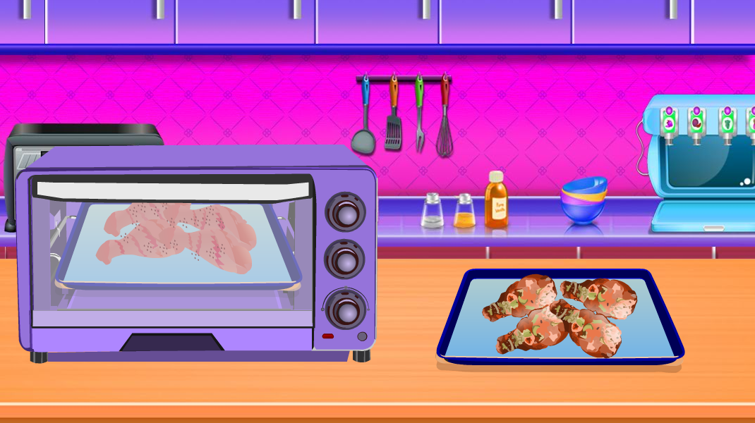 Barbeque chicken recipe game - Gameplay image of android game
