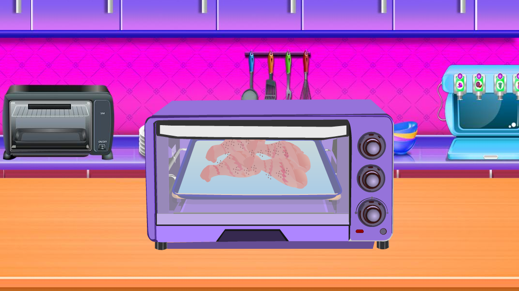 Barbeque chicken recipe game - Gameplay image of android game